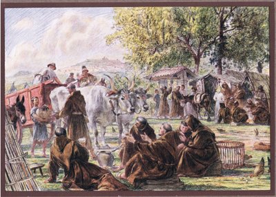 Assisi yakınlarındaki Meleklerin Aziz Meryem Bölümü, 1919 by Eugene Burnand