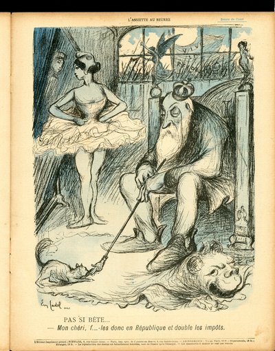 Tereyağı Tabağı, numara 57, satirik renkli by Eugene Cadel