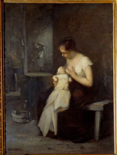 Hemşire Kadın Tablosu Eugene Carriere (1849-1906) 1879 Güneş. 0,81x0,59 m Rouen, Güzel Sanatlar Müzesi by Eugène Carrière