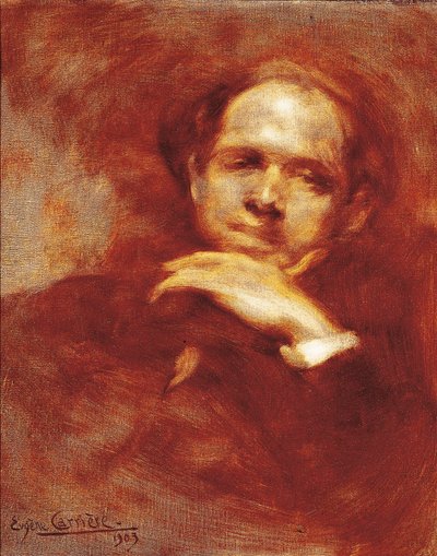 Pau Casals'ın portresi, çellist, şef ve İspanyol besteci (1876-1973) 1903 (tuval üzerine yağlı boya) by Eugène Carrière