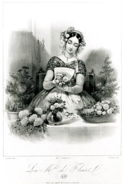 Çiçek Satıcısı, c. 1840 by Eugene Charles Francois Guerard