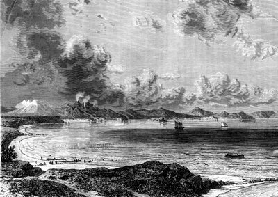 Taupo Gölü, Kuzey Adası, Yeni Zelanda, 1886. by Eugene Ciceri