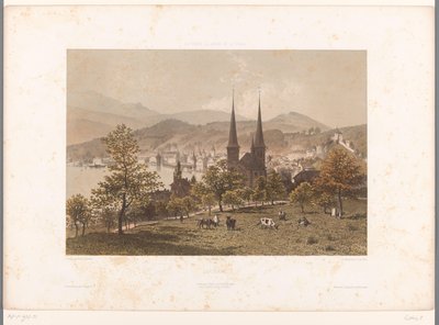 Luzern görünümü Luzern (nesne üzerindeki başlık) İsviçre, Savoy ve Tirol
