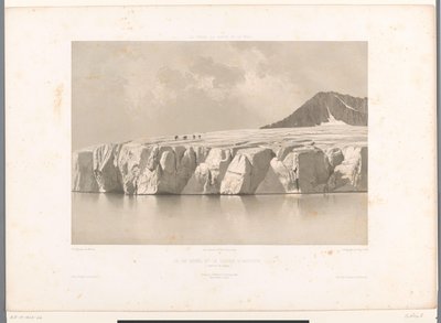 Märjelensee ve Aletsch Buzulu'nun görünümü Le Lac Merill et le Glacier d'Aletsch (nesne üzerindeki başlık) İsviçre, Savoy ve Tirol'deki görüntüler (dizi başlığı) La Suisse, la Savoie et le Tyrol (nesne üzerindeki dizi başlığı) by Eugene Ciceri