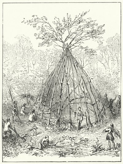 Erken insan konutu by Eugene Emmanuel after Viollet le Duc