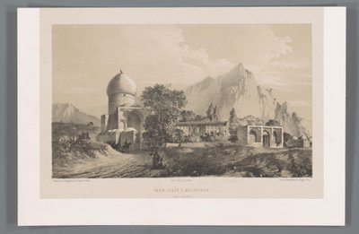 Irak-i Ajam Imâm Zadeh à Koumichâh (Irak Adjemi) (nesne üzerindeki başlık) İran manzaraları (dizi başlığı) Farsça modern (dizi başlığı) İmamzade Komijan'ın görünümü by Eugene Flandin