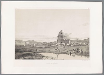 Soltaniyeh köyünden bir görünüm Village de Sultanieh (nesne üzerindeki başlık) Pers manzaraları (dizi başlığı) Perse modern (dizi başlığı) by Eugene Flandin