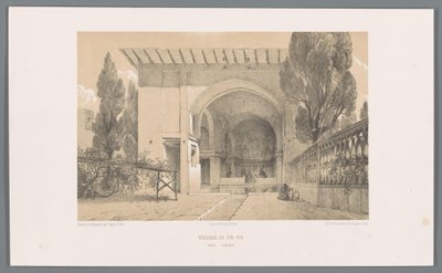 Kachan yakınlarındaki Fin-Fin'in Kashan'daki Kiosk van Fin Bahçesi (nesnedeki başlık) by Eugene Flandin