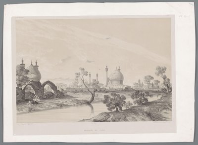 İsfahan'daki Şah Camii veya Kral Camii Mosquée du Châh (İspahan) (nesne üzerindeki başlık) İran manzaraları (dizi başlığı) Farsça modern (dizi başlığı) by Eugene Flandin