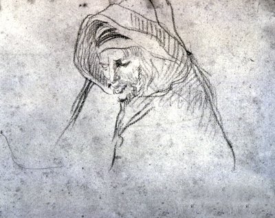 Sahel#39;deki Berberi yaşlı adam by Eugène Fromentin