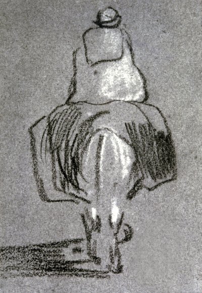 Berberi eşeğe bindi by Eugène Fromentin