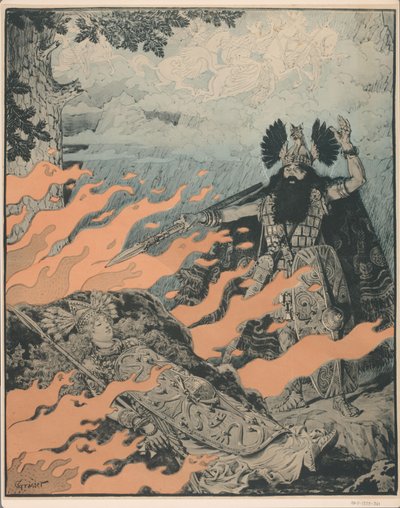 Richard Wagner imzalı Die Walküre Posteri La Valkyrie by Eugene Grasset