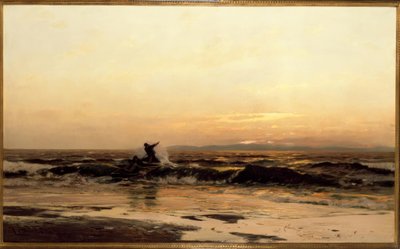 E. Dücker, sörfte balıkçı tekneleri by Eugene Gustav Dücker