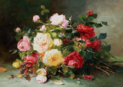 Bir Buket Gül by Eugene Henri Cauchois