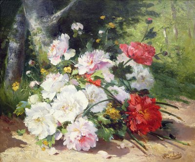 Çiçeklerin Natürmort by Eugene Henri Cauchois