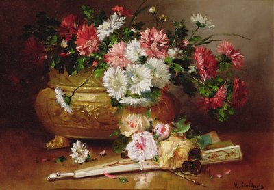 Bir Fan ile Natürmort by Eugene Henri Cauchois