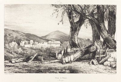 Royat Boğazı, Auvergne by Eugene Isabey
