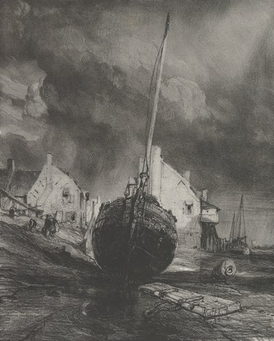 Saint-Valéry-sur-Somme hatırası, 1833. by Eugene Isabey