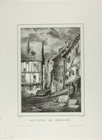 Brittany Hatıra Eşyası'ndan Plaka Dört by Eugene Isabey