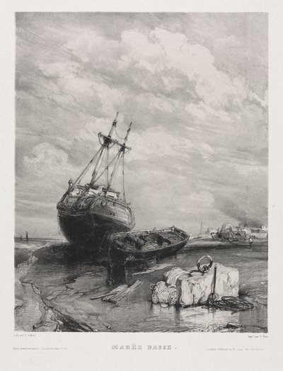 Altı Deniz Piyadesi: Alçak Gelgit, 1833. by Eugene Isabey