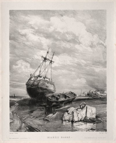 Altı Deniz Piyadesi: Alçak Gelgit, 1833. by Eugene Isabey