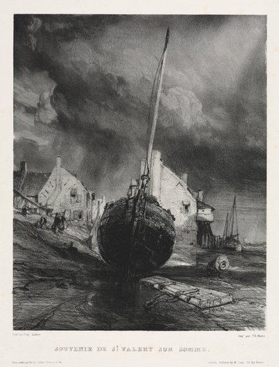 Altı Deniz Piyadesi: Aziz Valéry sur Somme Hatırası, 1833. by Eugene Isabey