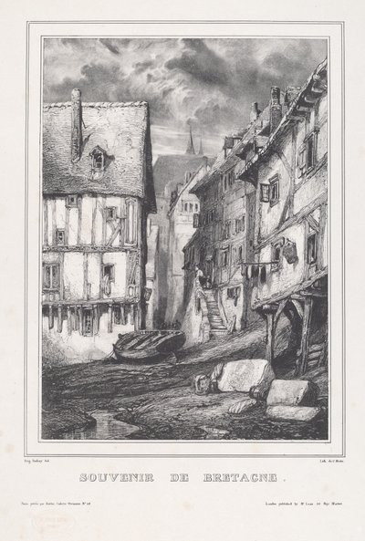 Brittany hatırası by Eugene Isabey