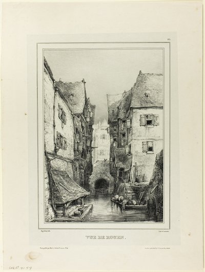 Rouen manzarası by Eugene Isabey