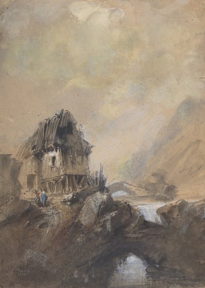 Dieppe Köyü, 1843. by Eugene Isabey