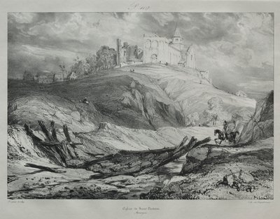 Aziz Nectaire Kilisesi. by Eugene Isabey