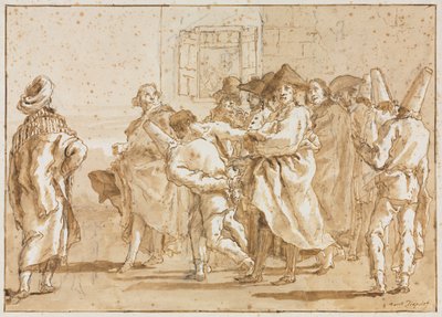 Punchinello Tutuklandı by Eugene Joseph Verboeckhoven