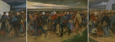 Göçmenler (triptik). 1896 by Eugene Laermans