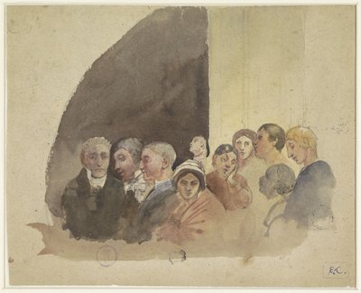 Halka açık bir performansta sıkılmış seyirciler by Eugene Laermans