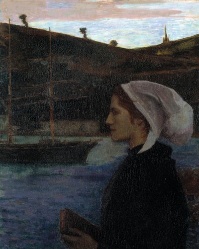 Bir Breton Pazar, ca. 1890. by Eugene Laurent Vail
