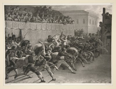 Bir At Yarışı Başlamak Üzere by Eugene Leroux