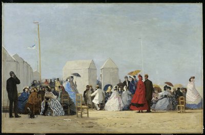 Trouville Yakınındaki Plaj, 1864 by Eugene Louis Boudin