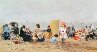 Sahil Sahnesi, Trouville, 1881 by Eugene Louis Boudin