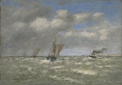 Limana Dönen Tekneler, Trouville, 1894 by Eugene Louis Boudin