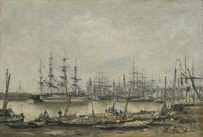 Bordeaux, Rıhtımlar, 1874 by Eugene Louis Boudin