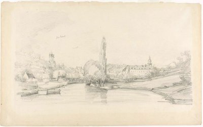 Brüksel Yakınlarındaki Kanal Manzarası by Eugene Louis Boudin