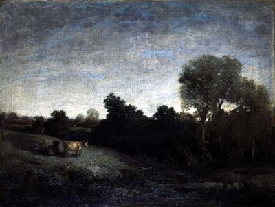 Çayırda İnekler, 1854 dolayları (tuval üzerine yağlı boya) by Eugene Louis Boudin