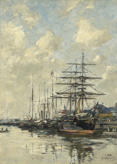 Deauville, Tekne Havzası, 1887 by Eugene Louis Boudin