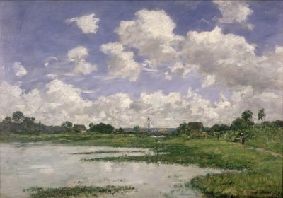 Manzara, Nehir Touques, 1891 by Eugene Louis Boudin