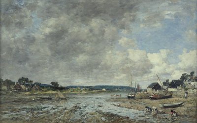 Çamaşırcı kadınlarla manzara, 1873 by Eugene Louis Boudin