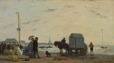 Trouville Sahilinde, 1863. by Eugene Louis Boudin