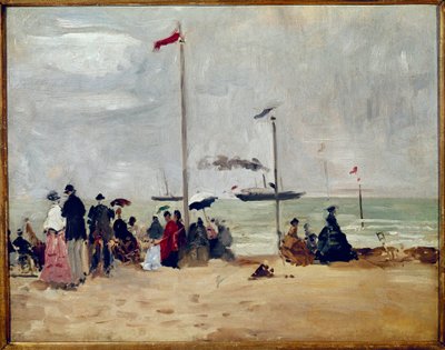 Normandiya, Trouville sahilinde (tuval üzerine yağlı boya by Eugene Louis Boudin