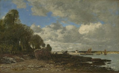 Plougastel, Feribot Geçişi, 1873 by Eugene Louis Boudin