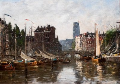 Rotterdam, Borsa Köprüsü by Eugene Louis Boudin