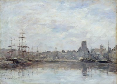 Eylül Sabahı: Fecamp Limanı by Eugene Louis Boudin