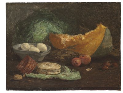 Yumurta ve balkabağı ile natürmort, c.1853-56 by Eugene Louis Boudin